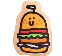 KUKUShining Peluche A Hamburger, Cuscino Patatine Fritte Imbottito Morbido E Carino A Banana Arancione For Letto Divano Regalo Compleanno Bambini(Hamburger)