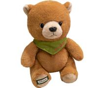 KUKUShining Peluche Animali, Ippopotamo Elefante Cuscino Per Coccole Regalo Per Bambini(Bear,35cm/13.8in)
