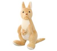 KUKUShining Peluche Canguro, Tenero Animale Canguro Con Cuccioli Bambole Di Peluche Regali Da Collezionare E Giocare(Brown,45cm/17.7in)