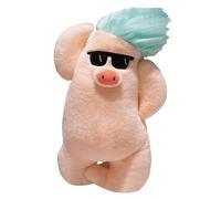 KUKUShining Peluche Di Maiale, Tenero Animale Di Maialino Con Capelli Alla Moda Morbido Peluche Di Maiali Per Adulti E Adolescenti Che Giocano(Blue,70cm/27.6in)