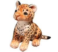 KUKUShining Peluche Leopardo, Morbido Coccoloso Animale Realistico Ghepardo Bambole Di Peluche Regali Decorazioni Per Feste Per Bambini(Sitting,24cm/9.44in)