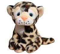 KUKUShining Peluche Leopardo, Morbido E Coccoloso Leopardo Delle Nevi Bambola Di Peluche Ghepardo Regalo Per Fidanzati Dei Bambini(Black,17cm/6.7in)