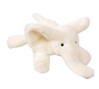 KUKUShining Peluche Morbido A Forma Di Elefante, Tenero Peluche Ideale Come Cuscino for Decorare Il Letto Di Neonati Bambini E Bambine(White,45cm/17.7in)