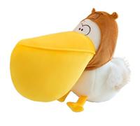 KUKUShining Peluche Pellicano, Tenero Uccello Dalla Bocca Grande Divertente Morbido Peluche Pellicano Capibara For Giocare Coccolare(Brown,33cm/12.99in)