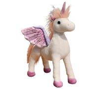 KUKUShining Peluche Unicorno, Morbido E Coccoloso Pegaso Con Corna E Ali Lucide Morbido Coccoloso Compagno Di Gioco Per Bambini(Purple,30cm/11.8in)