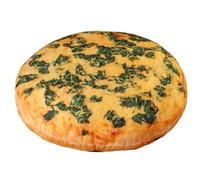 KUKUShining Pizza Di Peluche, Cuscino Morbido Imbottito A Forma Di Pizza Realistico Giocattolo Di Peluche Rotondo Per Feste Decorazioni Per La Casa(Green Onion,40cm/15.7in)