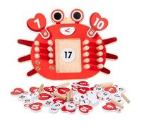 KUKUTrue® Montessori Giocattolo 3 4 5 6, Giochi da 3 Anni, Imparare i Numeri da 3 Anni, Calcolo Montessori, Giocattoli in Legno, Regalo 3 4 5 Bambini Ragazzi Ragazze