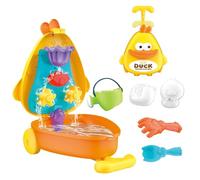 KUKUTrue® Valigetta A Tiro Con Anatra Giocattolo Acqua E Sabbia Per 3 4 5 6 7 8, Set Da 6 Pezzi, Tavolo Da Gioco Acqua, Giocattolo Da Spiaggia Per Bambini, Regalo 3-8
