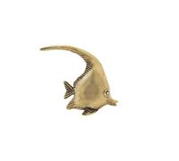 KUKUUU Statua di pesce con pinne lunghe in ottone, modello di animale marino, scultura, decorazione for la casa, paesaggio, ornamento