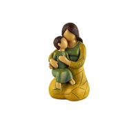 KUKUUU Statuetta di mamma che abbraccia il bambino, scultura di famiglia(C)