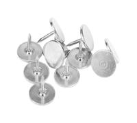 Kukyller 100pcs chiodi piatti a testa piatta, tappezzerie arrotondate chiodi per tappezzeria a testa piatta da disegno per spillo per divani, porta, gioielli (Diameter 14MM*Total length 20MM)