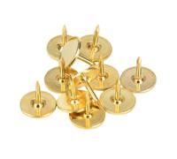 Kukyller 100pcs chiodi piatti a testa piatta, tappezzerie arrotondate chiodi per tappezzeria a testa piatta da disegno per spillo per divani, porta, gioielli (Diameter 9MM*Total length 8MM)