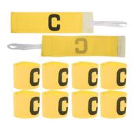 Kukyller 10pcs Capitani braccias, bande di braccia del capitano per calcio C Word Elastic Sport Band Band per calcio, rugby e altro ancora (Giallo)