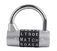 Kukyller 2 PCS Locker Gym Locker Locker, Lock Password Locklock in lega pesante in 3 lettere per la custodia del gate della cassetta degli attrezzi sportivi per la palestra (Argento)