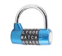 Kukyller 2 PCS Locker Gym Locker Locker, Lock Password Locklock in lega pesante in 3 lettere per la custodia del gate della cassetta degli attrezzi sportivi per la palestra (Blu)
