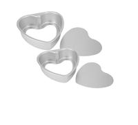 Kukyller 2 tortiere a forma di cuore con fondo rimovibile, teglie a forma di cuore in alluminio, stampi divertenti per cuocere al forno, stampi fai da te, per, compleanno, matrimonio