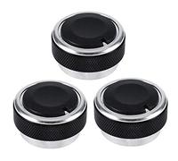 Kukyller Air Conditioning Knob, 3PCS Car Heater Ac Switch Control Button Air Condition Control Switch Dash Knob Button