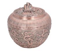 Kukyller Barattolo per il tè, barattolo per il tè in lega dal design ermetico vintage con drago cinese, barattolo per la cucina in lega con coperchio per la cucina decorativa (Rame)