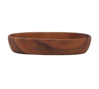 Kukyller Ensalada de madera ensalada en forma de bote en forma de madera tazón de gran capacidad en forma de bote para comida de pan frutas de pan. (L)