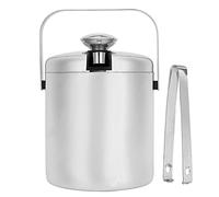 Kukyller Ice Bucket, 1300ml Stainless Steel Ice Container with Lid Bar Party Champagne Bucket for Keeping Frozen Longer