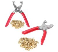 Kukyller Kit di attrezzi per anelli di tenuta, 2 pezzi multiuso per punzoni in metallo, pinze per presse a mano, set di pinze per occhielli con 200 pezzi di bottoni da 4 mm