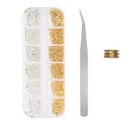 Kukyller Materiali per la creazione di gioielli, set di componenti per gioielli, kit per la creazione di gioielli, kit per la riparazione di collane, anelli di congiunzione aperti (Pinze non incluse.)