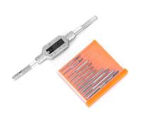 Kukyller Mini Screw Tap Set,11PCS Metric Thread Machine Taps Adjustable Wrench Tapping Tool Screw Machine Accessory M1 M3.5
