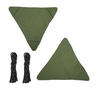 Kukyller Mini sgabello da campeggio pieghevole in tessuto, 2 pezzi impermeabile portatile sedia da campeggio in tela artigianale robusto sgabello triangolare in tessuto per barbecue party (DE Verde)