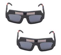 Kukyller Occhiali per saldatura ad oscuramento automatico solare, 2 pezzi Occhiali per saldatura Occhiali di sicurezza anti-radiazioni Occhiali antiriflesso regolabili