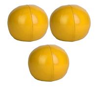 Kukyller Palline da giocoliere, Kit di Palline da giocoliere in PU da 3 Pezzi da 2,5 Pollici Set da Giocoleria per Principianti e Professionisti con Borsa a Rete (Giallo)