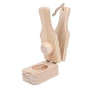 Kukyller Pressa per piantaggine Tostonera in legno, schiacciapatate, pieghevole riutilizzabile da appendere alla parete per foto schiaccia banane per patatine fritte Tostones