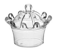 Kukyller Scatola di caramelle a corona ricaricabile, 12 pezzi di caramelle di calice della corona di plastica riutilizzabile con cupola (01)