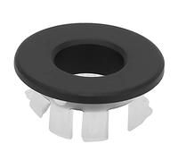 Kukyller Sink Overflow Ring, Bathroom Kitchen Sink Basin Trim Overflow Cover Hole Insert Cap Chrome Bathroom Wash Basin Replacement Accessory For Ceramic Vanity Sink (Nera)