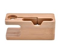 Kukyller Soporte de bambú para estación de carga, soporte para IOS