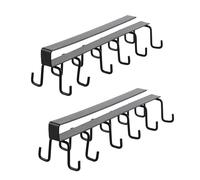 Kukyller Utensile a muro montato a parete, 2 pcs a doppia senza trapano installazione montata a muro con supporto per supporto per utensili (Nero)