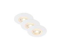 KULANA SET 3 FARETTI INCASSO CIRCOLARI D. 9CM/5W/480 LM BIANCHI