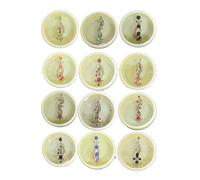 KULIA Adesivi per tatuaggi Bindi indiani Tikka per fronte Bindi rotondi Gemme per il viso da donna accessori da sposa Bindi per matrimonio 12 pezzi piccola scatola Bollywood Party Bindi di varie