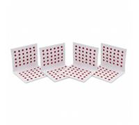 KULIA® Bindi Adesivi Tatuaggio Indiani per Donna, Punti Bordeaux, Tikka per la Fronte Gioielli per il Viso da Sposa, Accessori Matrimonio, Stile Bollywood Taglia Media, Etnici Set da 4