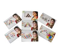 KULIA Bindi di design per donne e ragazze adesivi rotondi multicolori per la fronte confezione da 7 Bindi in pietra accessori moda per feste Bollywood taglie miste gemme per il viso