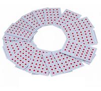 KULIA Bindi rosso a pois rotondi per tatuaggi adesivi per la fronte Tikka 24 confezioni set di bindi di dimensioni miste gemme per il viso da donna accessori da sposa Bindi indiano per matrimonio