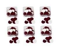 KULIA Bindi rotondi di grandi dimensioni, marrone, 6 scatole di velluto bindi per donne, per tatuaggi tikka sulla fronte, con scatola portaoggetti, set tradizionale indiano per uso quotidiano