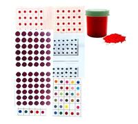 KULIA® Bindi Tattoos Sticker 6 confezioni adesivo fronte rosso Bindi nuziale viso gemme adesivi Bindi Dots tatuaggi adesivo Bollywood Party indiano etnico Tikka moda gioielli viso gemme