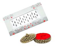 KULIA® Black Bindi Tattoos Sticker Face Gems Indian Tikka 6 confezioni Bindi tondo Accessori da sposa Uso quotidiano Adesivi Bindi Pietra di cristallo Bindi Bollywood Party Bindi Gioielli di moda