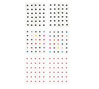 KULIA® Black Red Multi Bindi Tattoos Sticker Forehead Bindi Women face Gems Tikka 6 pacchetti adesivi Bindi per uso quotidiano Bollywood Tikka Party piccole dimensioni gioielli da sposa