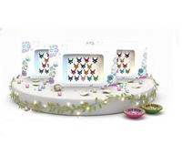 KULIA Chand Bindi multicolore set di 3 pacchetti Bindi a forma di luna con pietre lavorate Bollywood Party adesivi per tatuaggi indiani adesivi per la fronte Tikka adesivi etnici per il viso