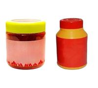 KULIA® Chandan Polvere Rossa e Gialla Tikka Indian Pooja Samagri Chandan Lal Polvere USA Festival Home Tempio Decorazione Legno di Sandalo Ashtagandha Piccola Scatola profumata Chandan Polvere Tilak