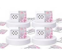 KULIA Confezione da 4 Bindi in velluto rosso con pietre gioielli di moda fronte adesivi rotondi per il viso gioielli feste adesivi per tatuaggi Bindi donne Bindi sposa accessori etnici regali donna