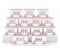 KULIA Confezione da 6 pacchetti di Bindi in pietra adesivi per tatuaggi Tikka per matrimoni e feste in stile Bollywood dimensioni miste Bindi per la fronte gioielli per il viso da donna adesivi