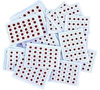 KULIA Maroon Dorts Indian Bindi Confezione da 6 Tatuaggi Adesivi Donne Tikka Round Bindi Pacchetti Adesivi Fronte Bollywood Party Diverse Mix Size Sposa Bindi Gioielli Moda Gemme Viso