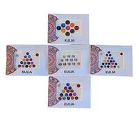 KULIA Multi Bindi confezione da 5 set di Bindi adesivi per tatuaggi fronte Tikka pois rotondi adesivi per nail art Bindi per matrimoni Bollywood Party diverse dimensioni gioielli indiani gioielli